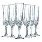 Cristal d'Arques Paris - Flûtes à champagne Longchamp en Kwarx - Haute Résistance