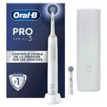 Oral-B Pro 3 3500 Brosse à Dents Électrique avec Étui de Voyage et Brossettes