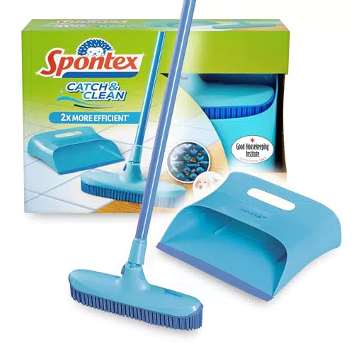 Spontex Catch & Clean - Pelle et balayette en caoutchouc pour poils d'animaux