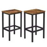 VASAGLE Tabourets de Bar Hauts en Style Industriel pour Cuisine et Salle à Manger