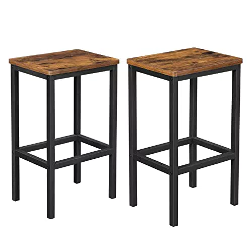 VASAGLE Tabourets de Bar Hauts en Style Industriel pour Cuisine et Salle à Manger