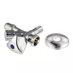 Xavax Robinet d'équerre pour lave-linge et lave-vaisselle en métal chrome