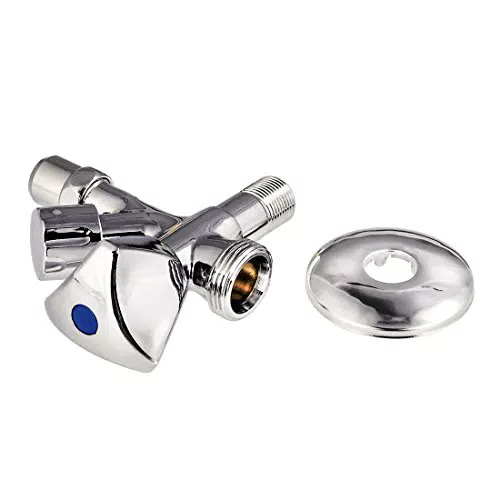Xavax Robinet d'équerre pour lave-linge et lave-vaisselle en métal chrome