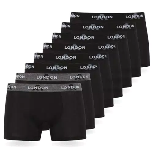 Boxers FM London pour hommes - Boxers doux et ajustés avec ceinture élastique