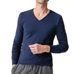 Damart T-Shirt Col V Manches Longues Maille Interlock Thermolactyl pour Homme