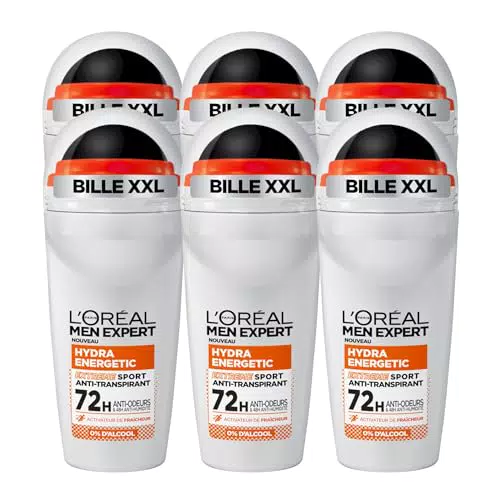 L'Oréal Men Expert Déodorant Bille Anti-Odeurs 72h Sans Alcool Hydra Energetic