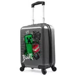 Minecraft Valise Enfant à Roulette, Valise Rigide Cabine 49x33x22 cm