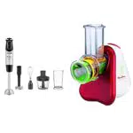 Moulinex Quickchef Pied Métal Mixeur 4-en-1, 3 Accessoires