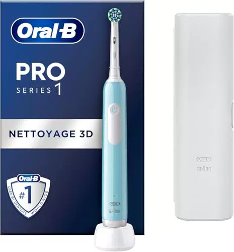 Oral-B Pro 1 Brosse À Dents Électrique avec Contrôle de Pression et Étui de Voyage