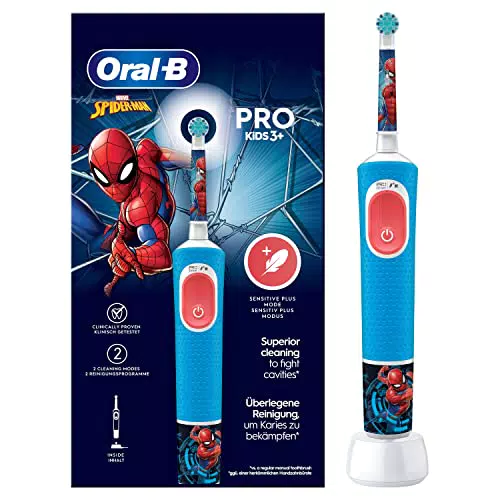 Oral-B Pro Kids Brosse à Dents Électrique Spider-Man avec Minuteur et Vibrations