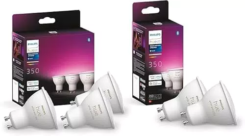 Philips Hue Ampoules Connectées GU10, Compatibles Bluetooth, Alexa et Google Assistant
