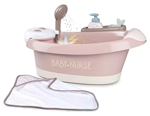 Smoby Baby Nurse Baignoire Balnéo avec Jets d'eau et Bulles - Modèle 220368