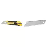 Stanley Cutter 25 mm Bi-matière Dynagrip avec Blocage et Lame Anticorrosion