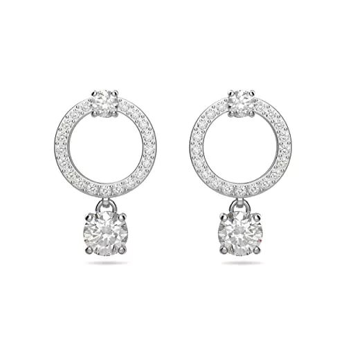 Swarovski Boucles d'oreilles Attract en métal rhodié avec cristal clair