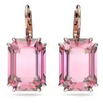 Swarovski Boucles d'oreilles Millenia en cristaux taille octogonale, plaqué or rosé