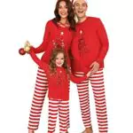 Sykooria Pyjama de Noël pour Famille, Manches Longues et Pantalons Longs