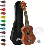 Tiger UKE12-NT Ukulélé avec Housse de Protection en Bois Naturel