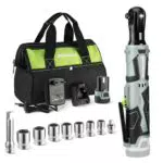 WORKPRO Clé à Cliquet Électrique 12V avec Charge Rapide et Accessoires