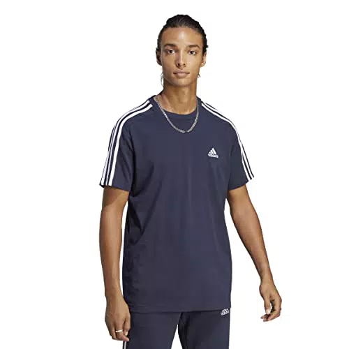 T-shirt adidas Essentials 3 Bandes à Manches Courtes pour Homme