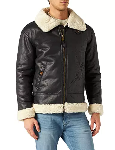 Alpha Industries Veste en Cuir B3 FL pour Homme - Blouson élégant et durable