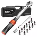 ATsafepro Clé Dynamométrique 1/4 Pouce 5-25 Nm avec Kit Réglable et Douilles Torx