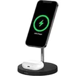 Belkin Station de recharge 2-en-1 avec MagSafe - Chargeur rapide 15 W pour iPhone et AirPods