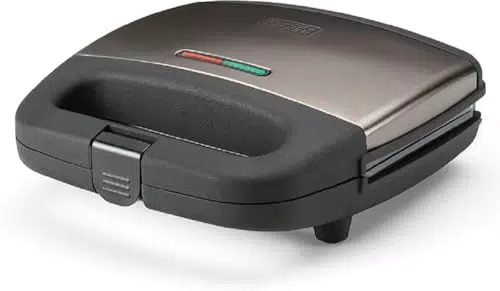 BLACK+DECKER Machine à Sandwich BXSA751E en Acier Inoxydable