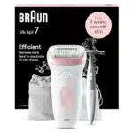 Braun Silk-épil 7 - Épilateur Étanche avec Tondeuse pour Épilation Facile
