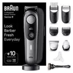 Braun Tondeuse À Barbe Series 9 BT9440 Tondeuse À Barbe Avec Outils Professionnels Et 180 Minutes D’autonomie
