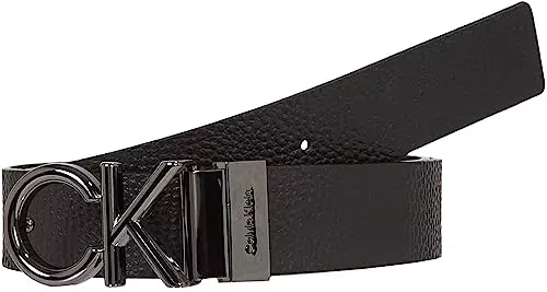 Calvin Klein Ceinture Métal Bombe en Cuir 3,5 cm