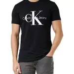 Calvin Klein Jeans T-Shirt Slim Monologo à Manches Courtes pour Homme