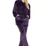 CityComfort Pyjama Femme Hiver Polaire à Capuche - Idée Cadeau pour Elle
