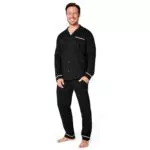 CityComfort Pyjama Homme Hiver Boutonné Loungewear Vêtements de Nuit