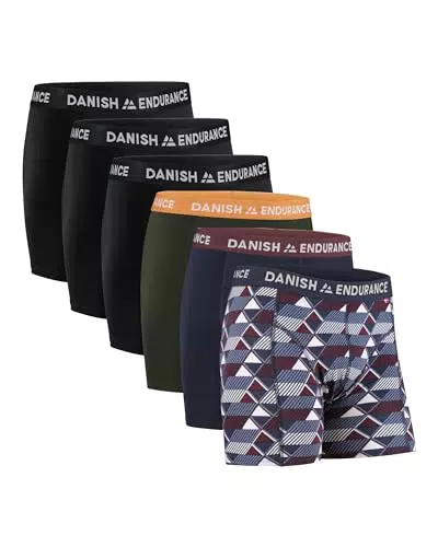 DANISH ENDURANCE Boxers en Coton Ultra Doux pour Homme, Confortables et Respirants