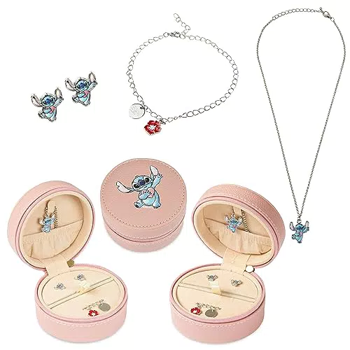 Disney Bijoux Enfants - Parure Bracelet et Boucles d'Oreilles Stitch