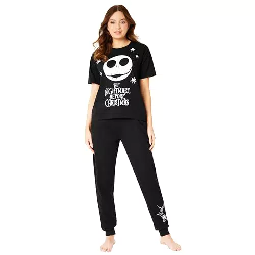 Disney Pyjama Femme Jack Skellington Halloween Noël Vêtements de Nuit