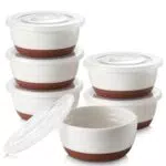 DOWAN Ramequins en Porcelaine pour Soufflés, Desserts et Snacks, Ø 11 cm