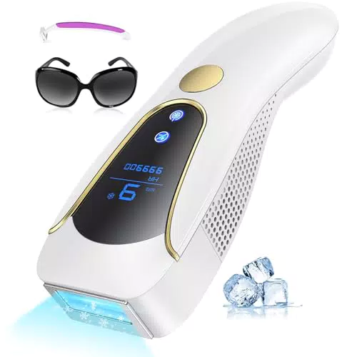 Épilateur Laser IPL 3 en 1 avec Refroidissement - 999 900 Flashs, 9 Niveaux d'Énergie