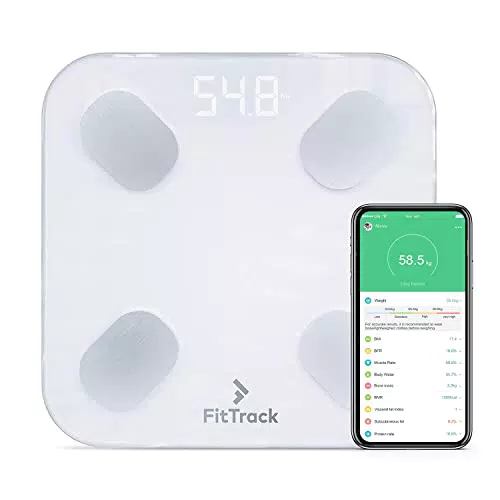FitTrack Dara - Pèse-Personne Impédancemètre avec 17 Indicateurs de Santé