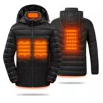HEWINZE Veste Chauffante Homme avec Batterie - Manteau pour l'Hiver et Activités Extérieures