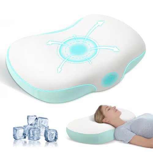 JINXIA Oreiller Nuage en Mousse à Mémoire - Soutien Cervical Orthopédique