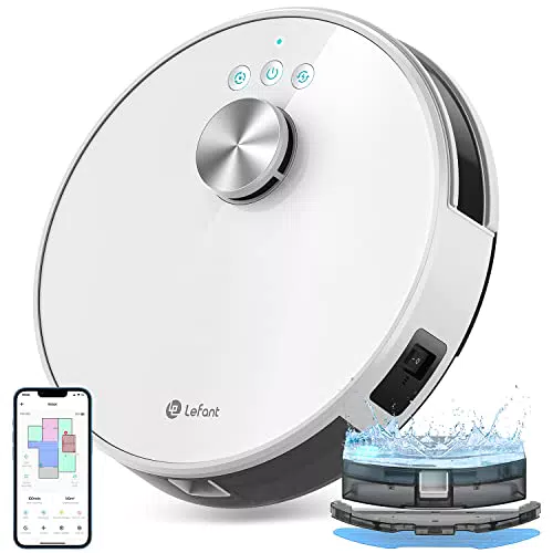 Aspirateur Robot Lefant M210P Connecté WiFi/Alexa, Silencieux 55dB, 2200Pa, Autonomie 120min, Auto-Charge - Idéal pour Poils d'Animaux et Sols Durs