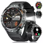 LIGE Montre Connectée Homme - Smartwatch Militaire avec Fréquence Cardiaque et IP68