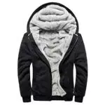 MANLUODANNI Veste à Capuche Doublée Polaire Homme - Sweat Épais Manches Longues