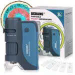 Microscope de Poche 60x-120x Portable avec LED pour Enfants et Étudiants