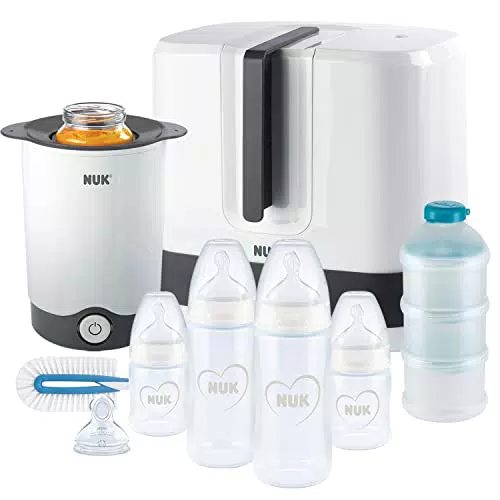 NUK First Choice+ Kit d'alimentation complet avec stérilisateur et chauffe-biberon