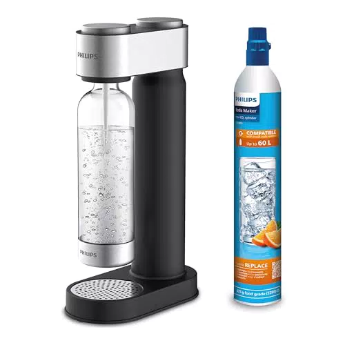 Philips GoZero ADD4902BK/10 Machine à Soda Sans BPA 1L