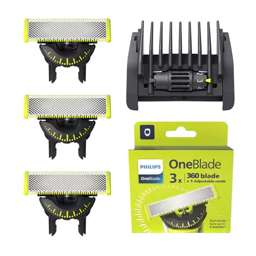 OneBlade 360 - Lames de Rechange Philips pour Rasoir Électrique, Modèle QP430/60