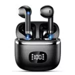 POMUIC Écouteurs Bluetooth 5.3 avec Réduction de Bruit et Écran LED