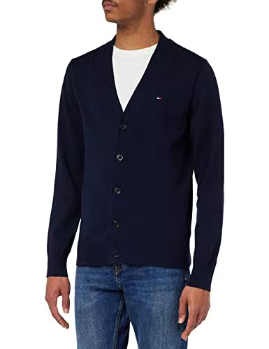 Tommy Hilfiger Cardigan Homme 1985 à Patte de Boutonnage